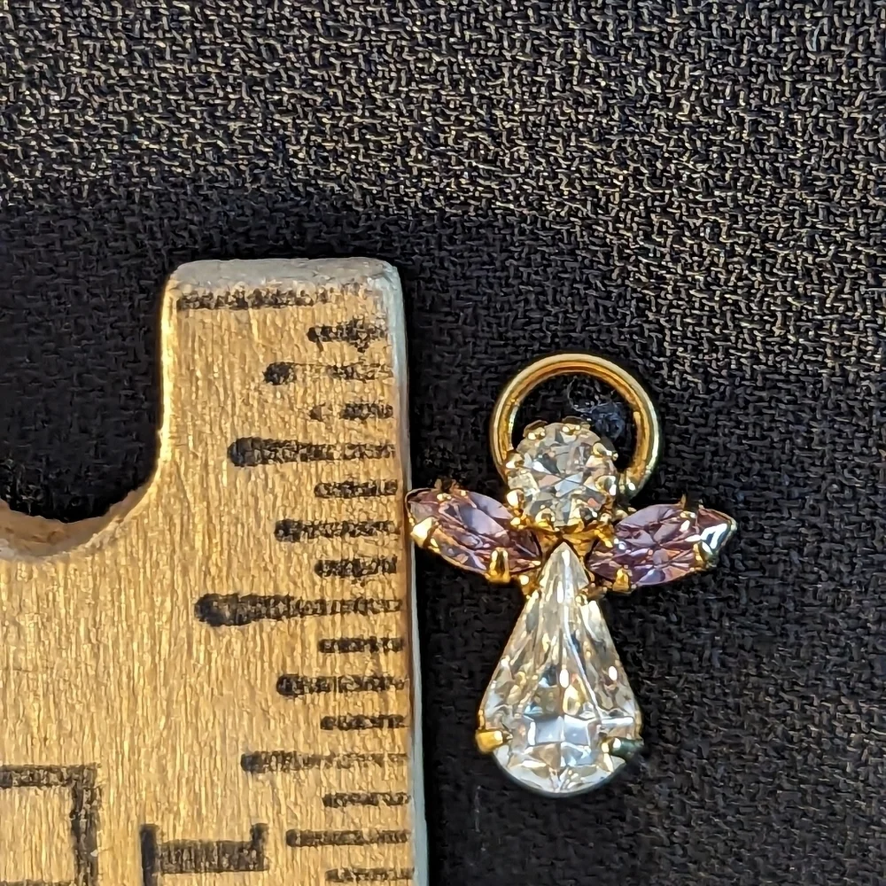 Roman Vintage Angel Genuine Austrian Crystal with Alexandrite pink wings June